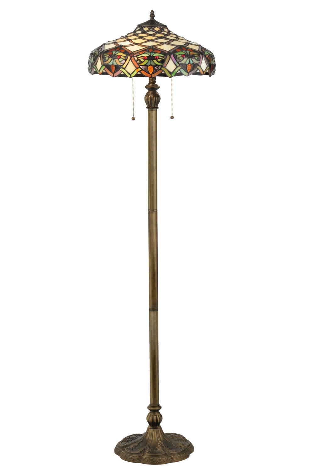 Meyda Tiffany - 119598 - Two Light Floor Lamp - Franco - Mahogany Bronze