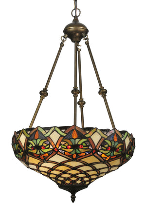 Meyda Tiffany - 119600 - Two Light Inverted Pendant - Franco - Mahogany Bronze