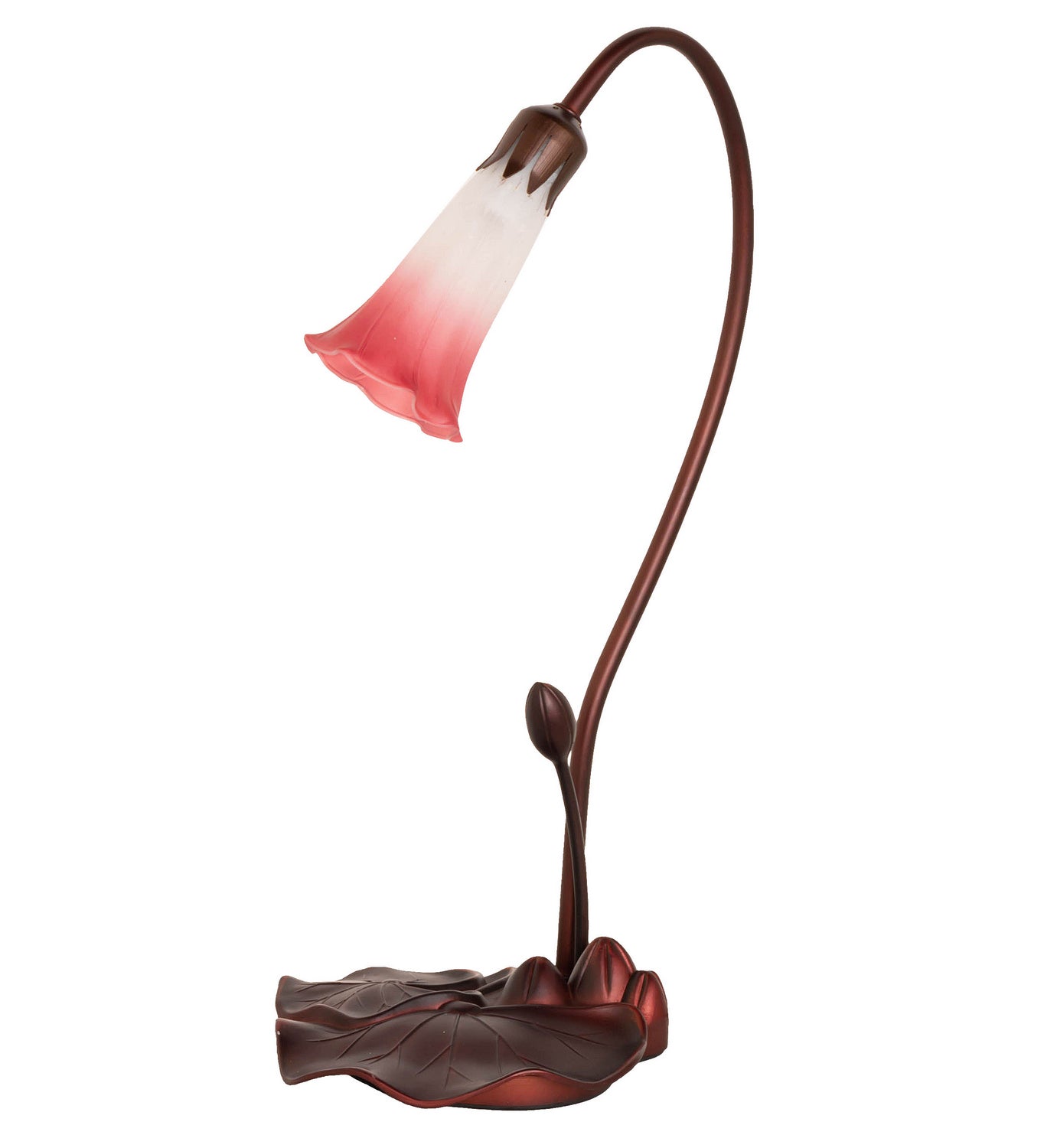 Meyda Tiffany - 13509 - One Light Accent Lamp - Pink/White - Mahogany Bronze