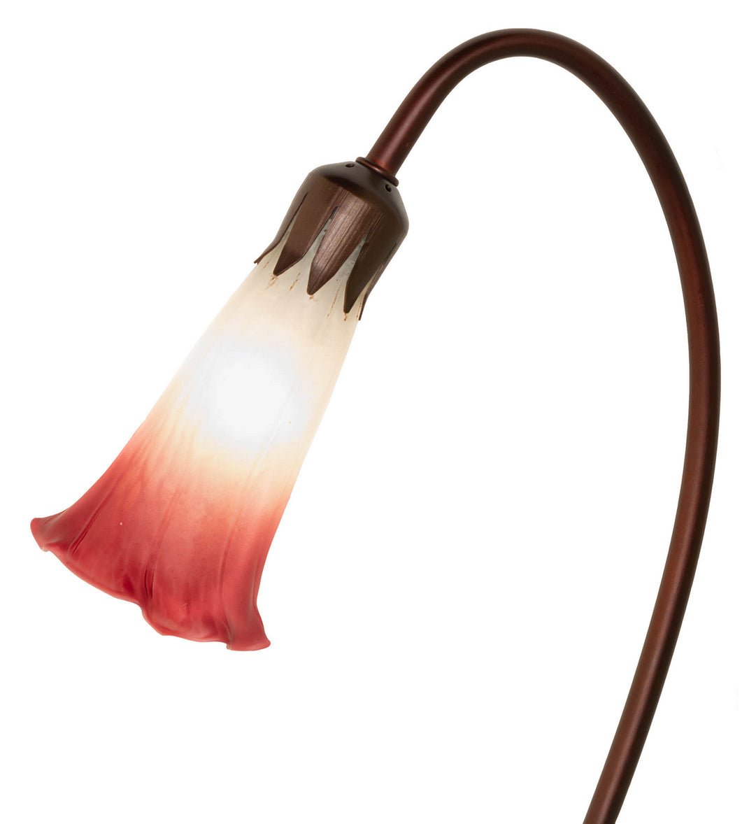 Meyda Tiffany - 13509 - One Light Accent Lamp - Pink/White - Mahogany Bronze