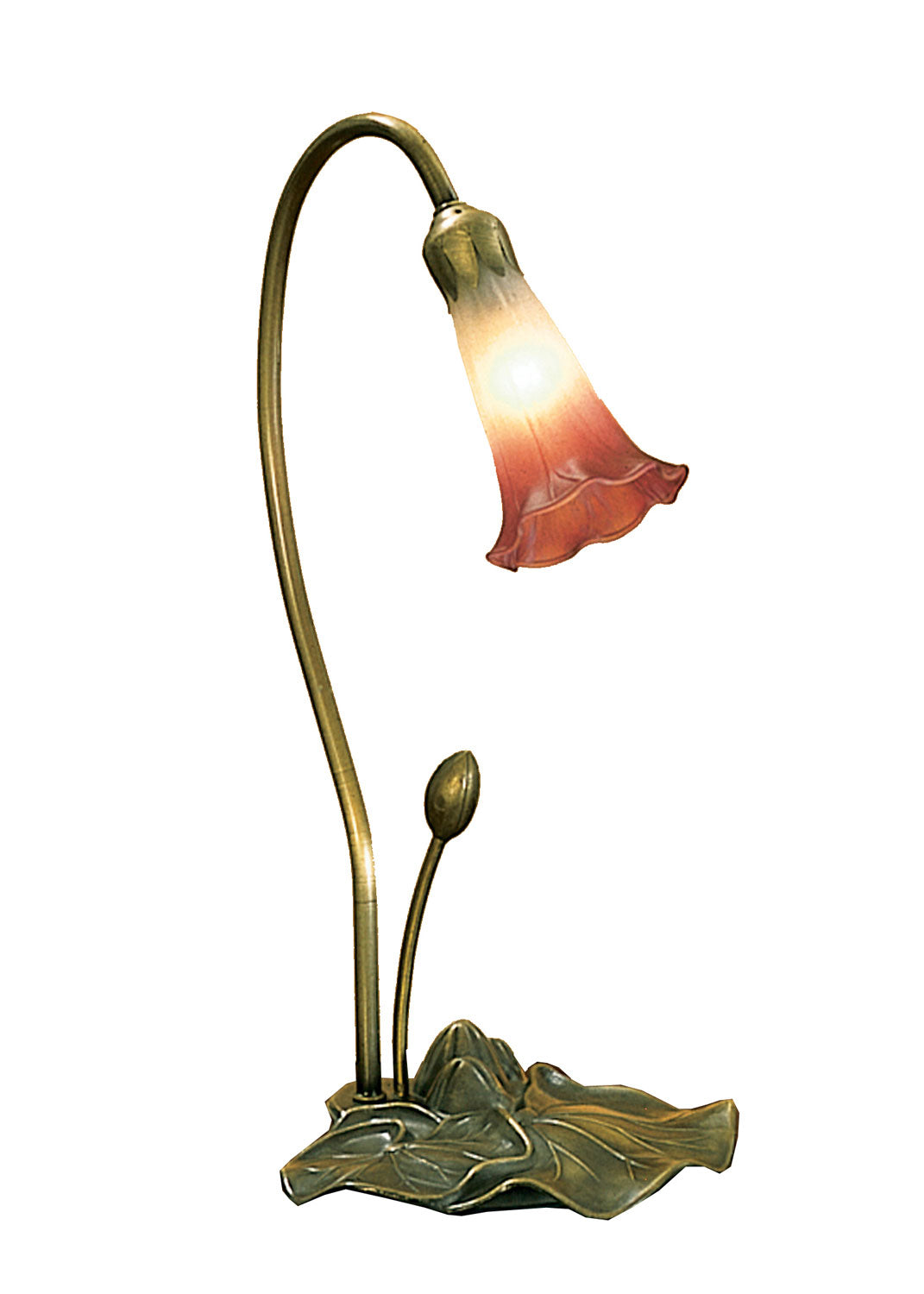 Meyda Tiffany - 13509 - One Light Accent Lamp - Pink/White - Mahogany Bronze