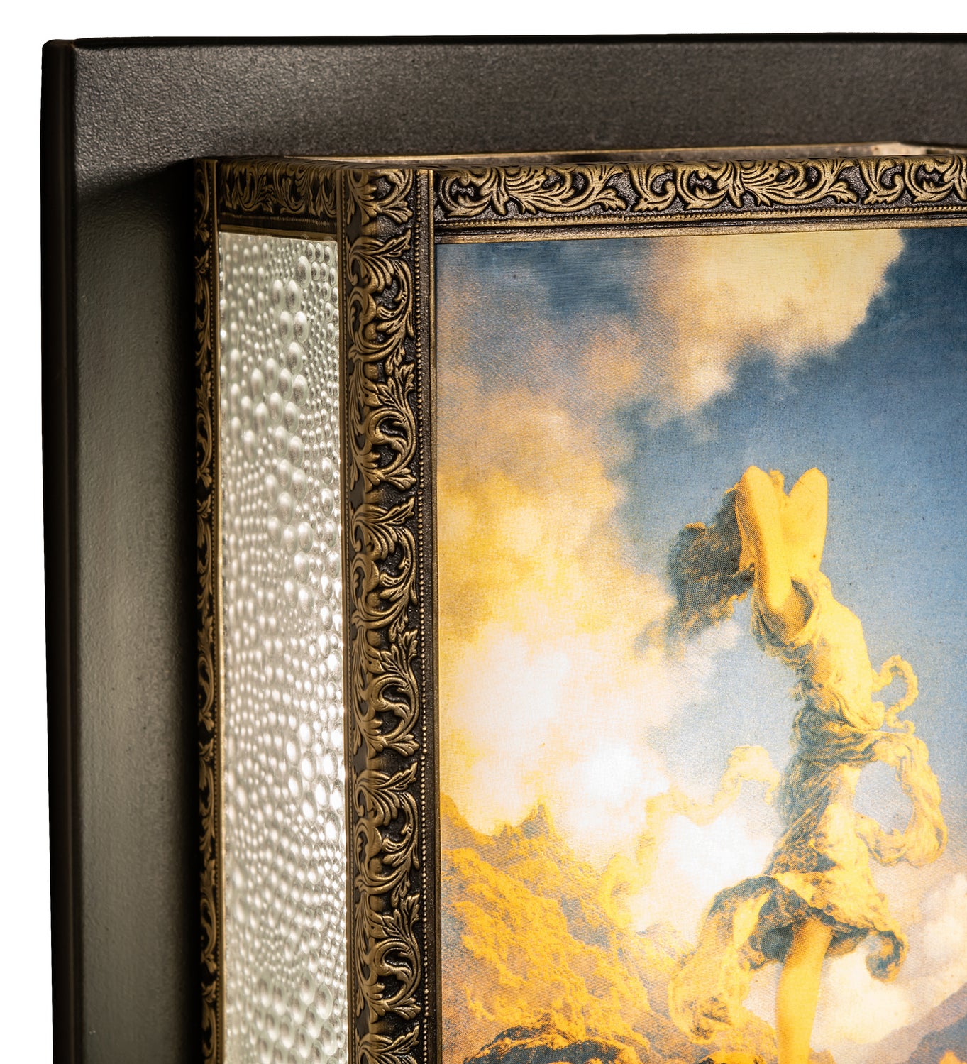 Meyda Tiffany - 38382 - One Light Wall Sconce - Maxfield Parrish - Textured Black/Antique Brass