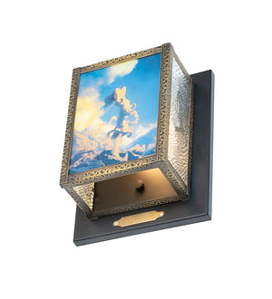 Meyda Tiffany - 38382 - One Light Wall Sconce - Maxfield Parrish - Textured Black/Antique Brass