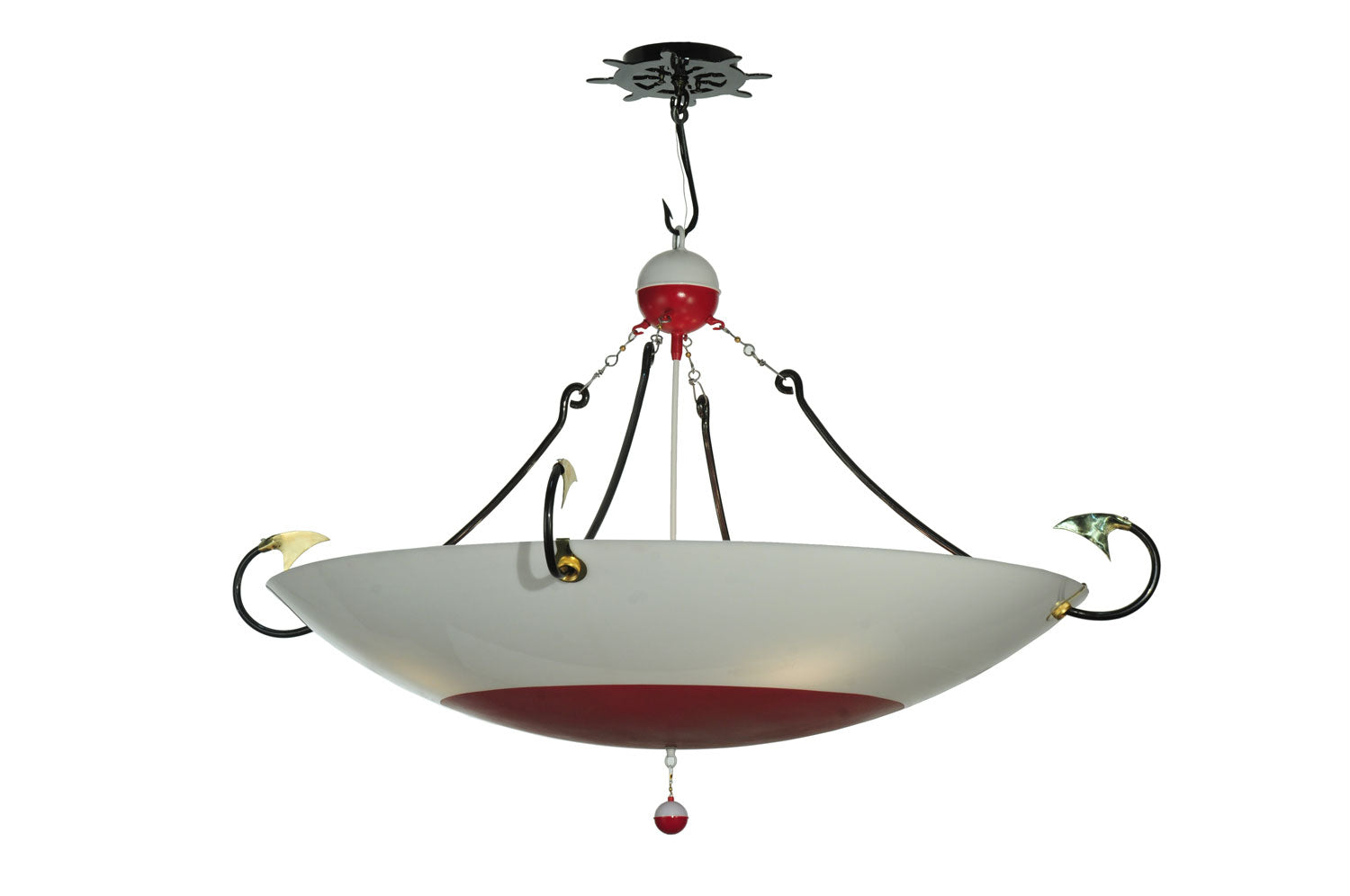 Meyda Tiffany - 99851 - Eight Light Pendant - Fishing Bobber - Black Chrome