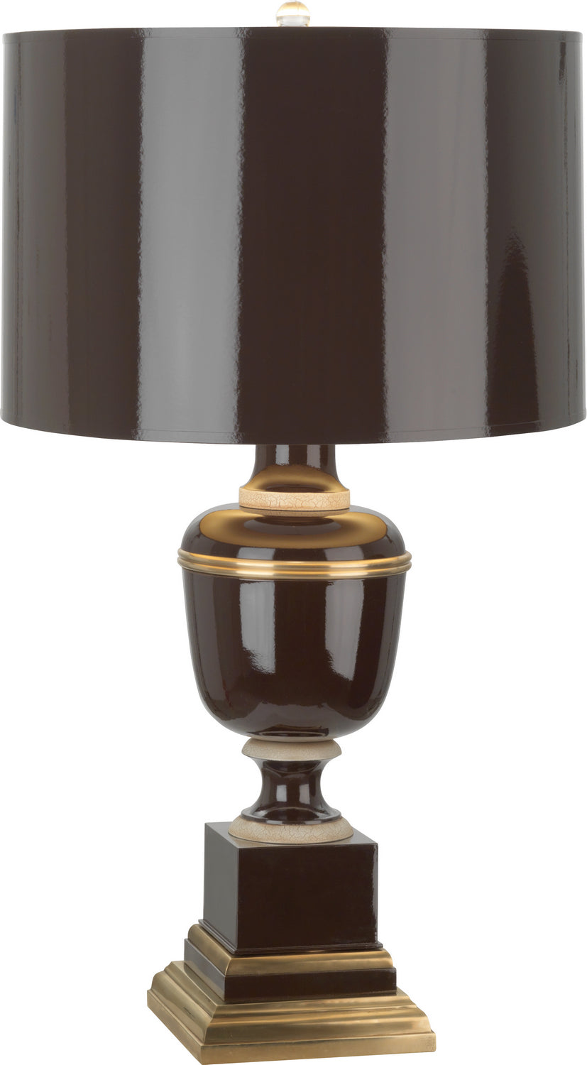 Robert Abbey - 2506 - One Light Accent Lamp - Annika - Chocolate Lacquered Paint w/Natural Brass/Ivory Crackle
