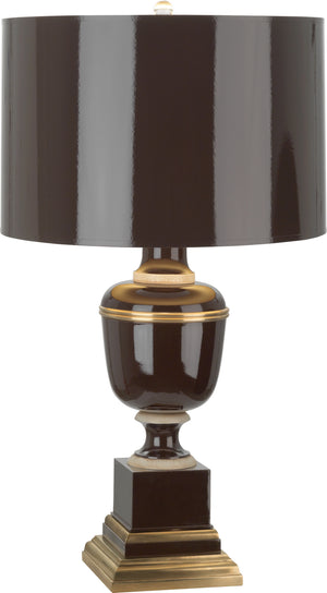 Robert Abbey - 2506 - One Light Accent Lamp - Annika - Chocolate Lacquered Paint w/Natural Brass/Ivory Crackle