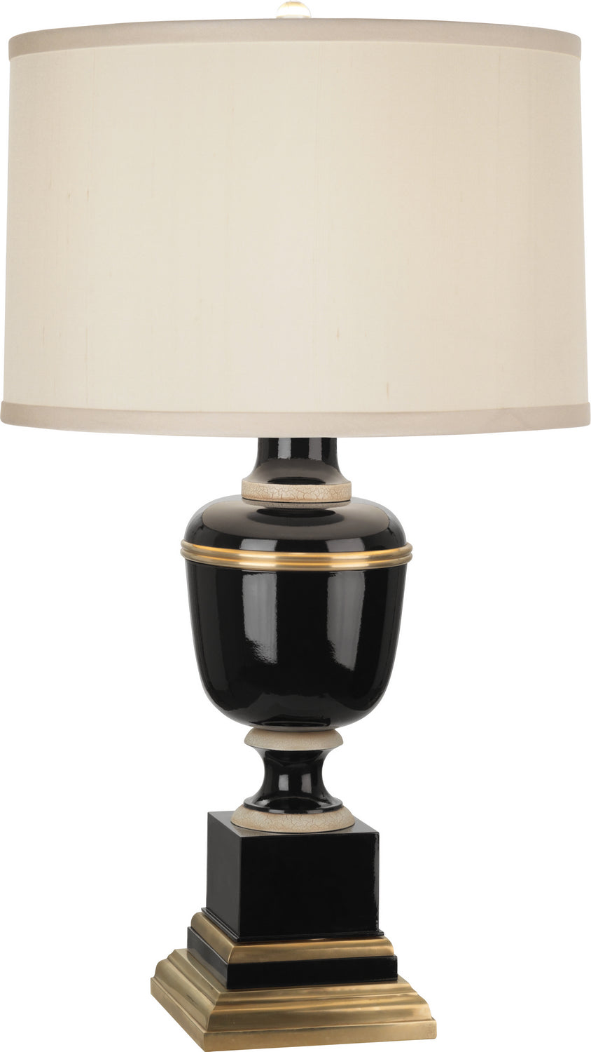 Robert Abbey - 2507X - One Light Accent Lamp - Annika - Black Lacquered Paint w/Natural Brass and Ivory Crackle