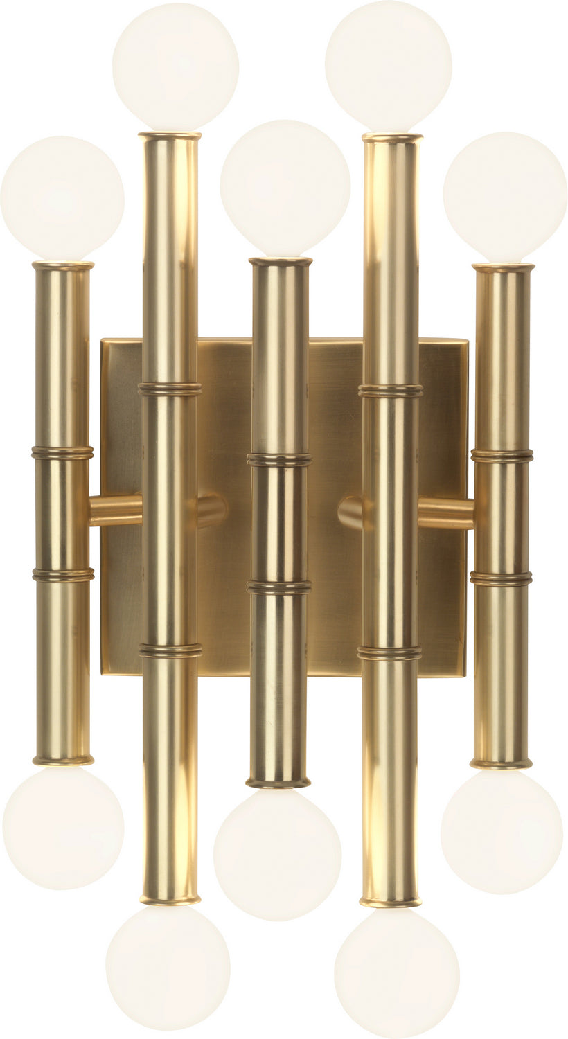 Robert Abbey - 686 - Ten Light Wall Sconce - Jonathan Adler Meurice - Modern Brass