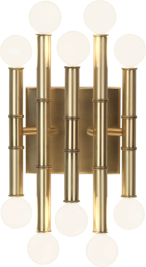 Robert Abbey - 686 - Ten Light Wall Sconce - Jonathan Adler Meurice - Modern Brass