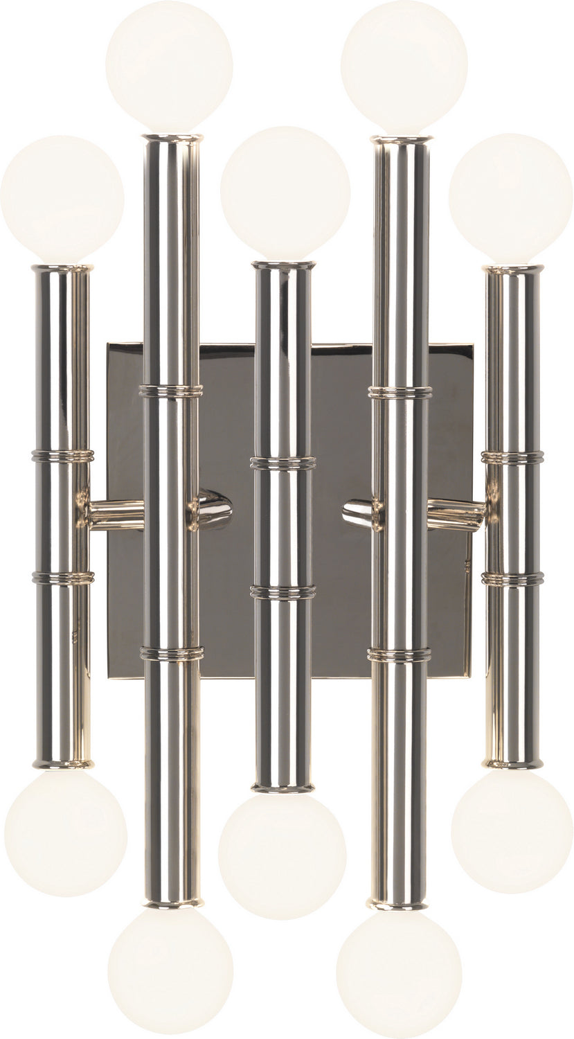 Robert Abbey - S686 - Ten Light Wall Sconce - Jonathan Adler Meurice - Polished Nickel