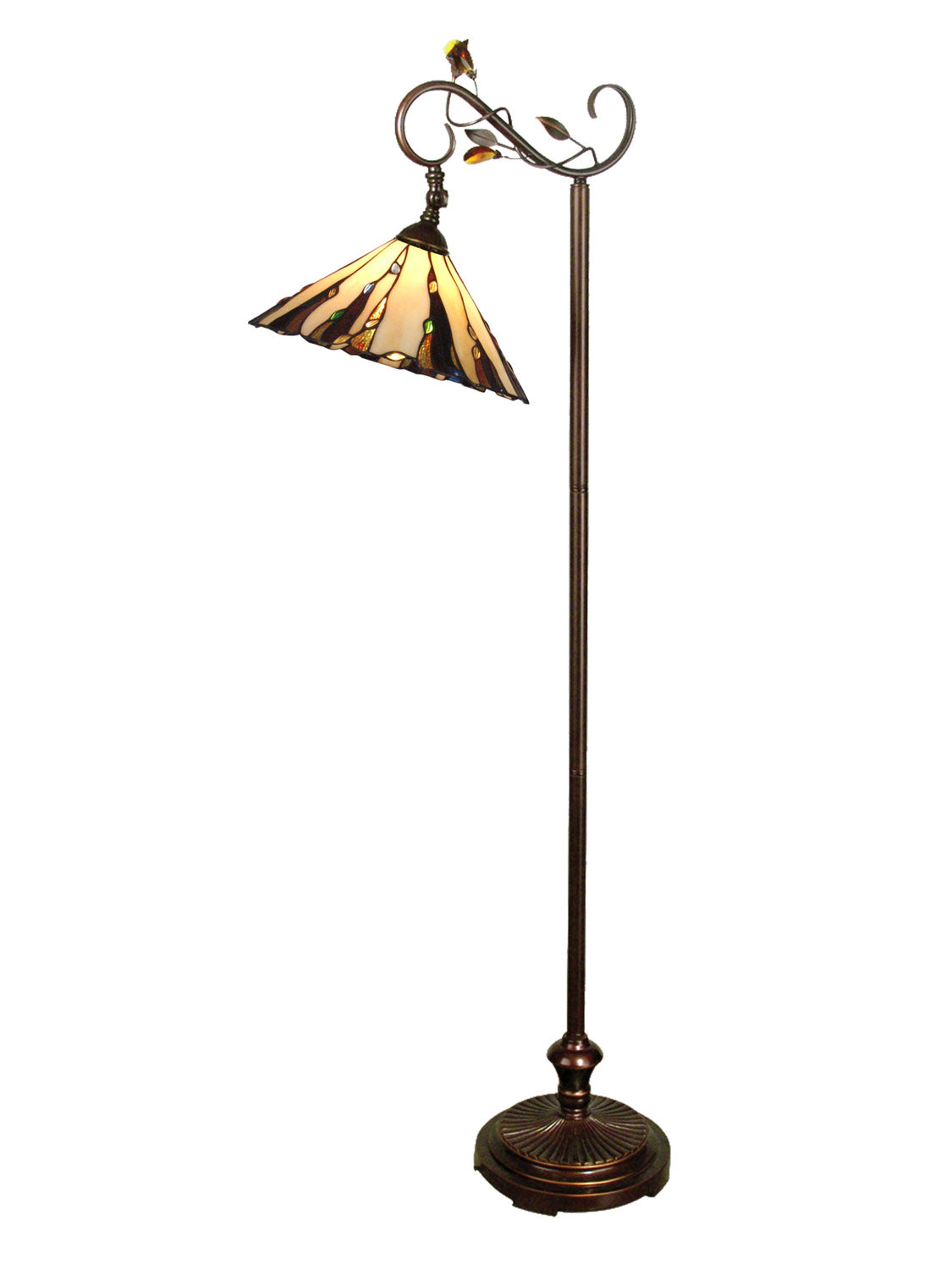 Dale Tiffany - TF90263 - One Light Floor Lamp - Crystal Ripley - Antique Golden Bronze