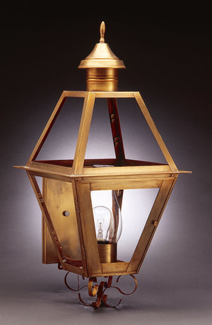 Northeast Lantern - 1011-AB-CIM-CLR - One Light Wall Mount - Boston - Antique Brass