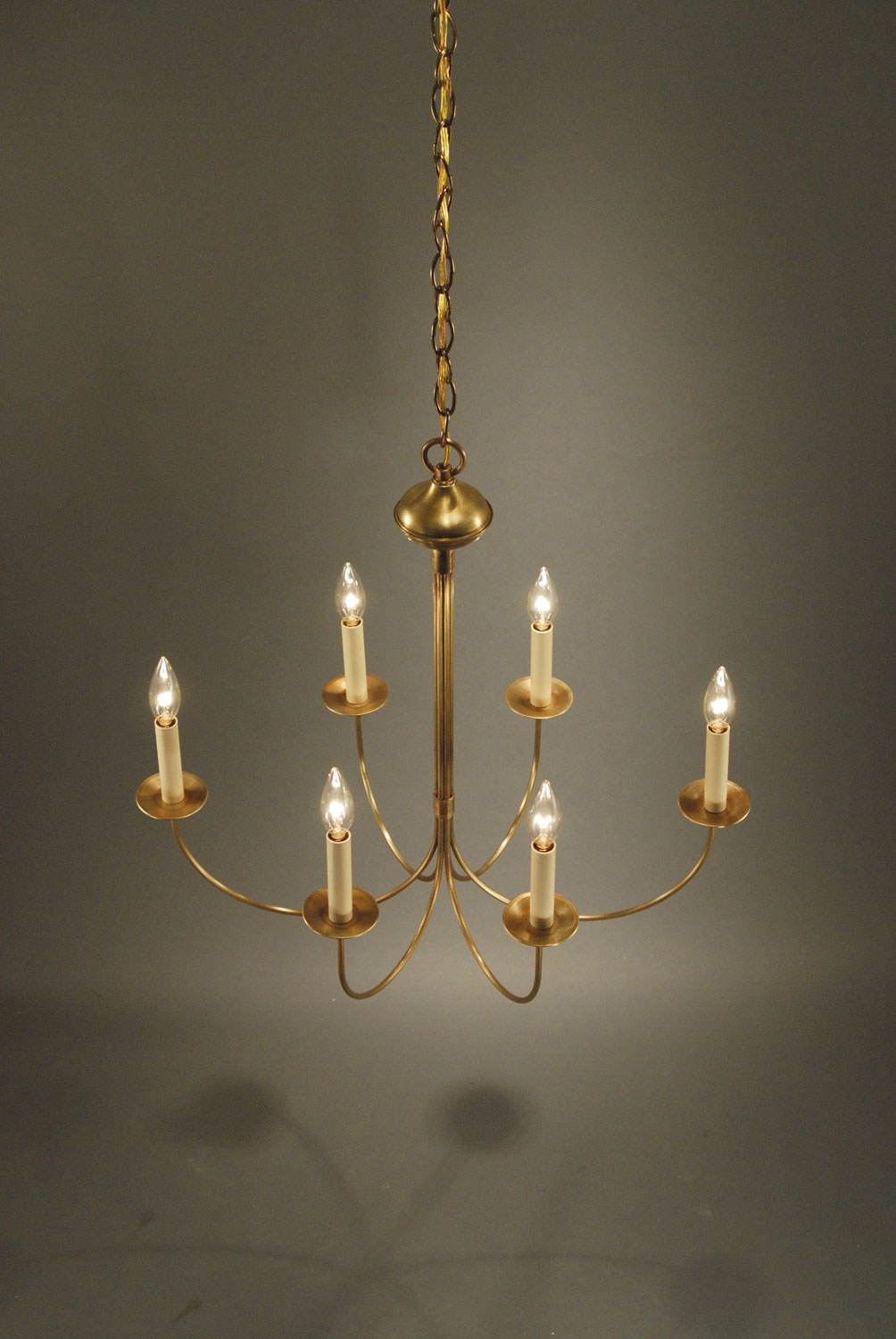 Northeast Lantern - 906V-AB-LT6 - Six Light Hanging Fixture - Chandelier - Antique Brass