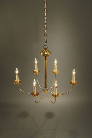 Northeast Lantern - 906V-AB-LT6 - Six Light Hanging Fixture - Chandelier - Antique Brass