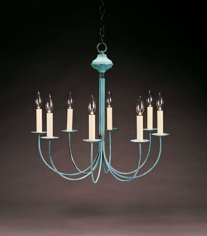 Northeast Lantern - 908-VG-LT8 - Eight Light Chandelier - Chandelier - Verdi Gris