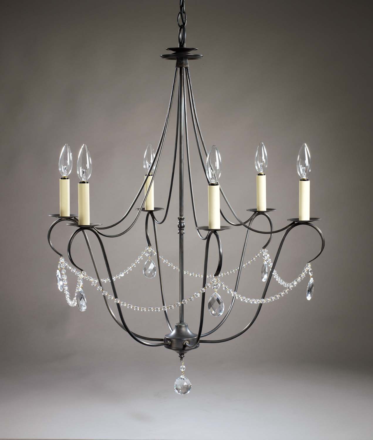 Northeast Lantern - 959-DB-LT6-CRY - Six Light Hanging Lantern - Chandelier - Dark Brass