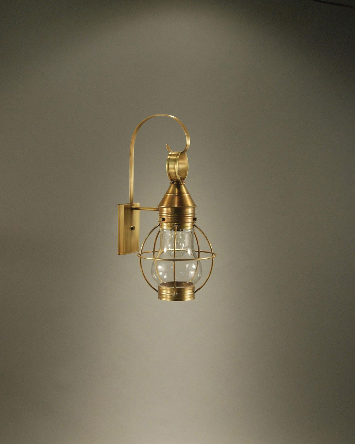 Northeast Lantern - 2721-AB-MED-CLR - One Light Wall Mount - Bosc - Antique Brass