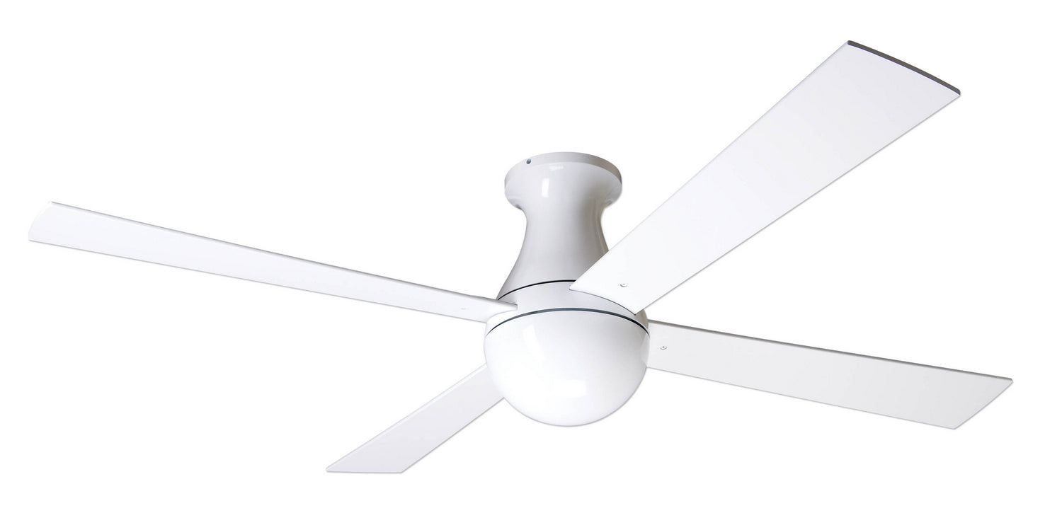 Modern Fan Co - BAL-FM-GW-42-WH-NL-001 - 42"Ceiling Fan - Ball Flush - Gloss White