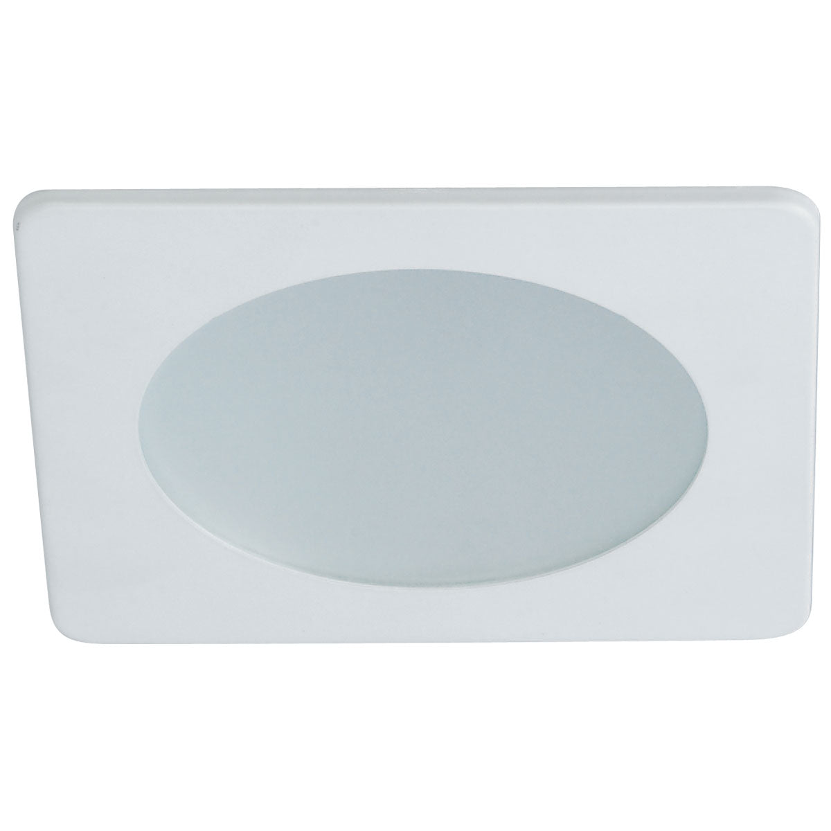 Nora Lighting - NL-4826W - 4" Flat Frost Lens,Sq Trm - Rec Lv 4" Square Trim - White