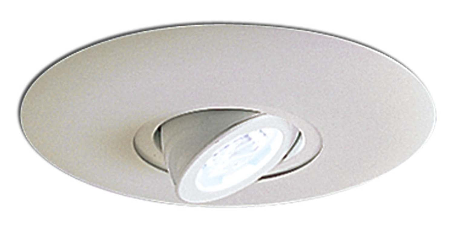 Nora Lighting - NL-665W - 6" Surface Adjustable Round Spot W/ Metal Trim - Rec Lv 6" Trim - White