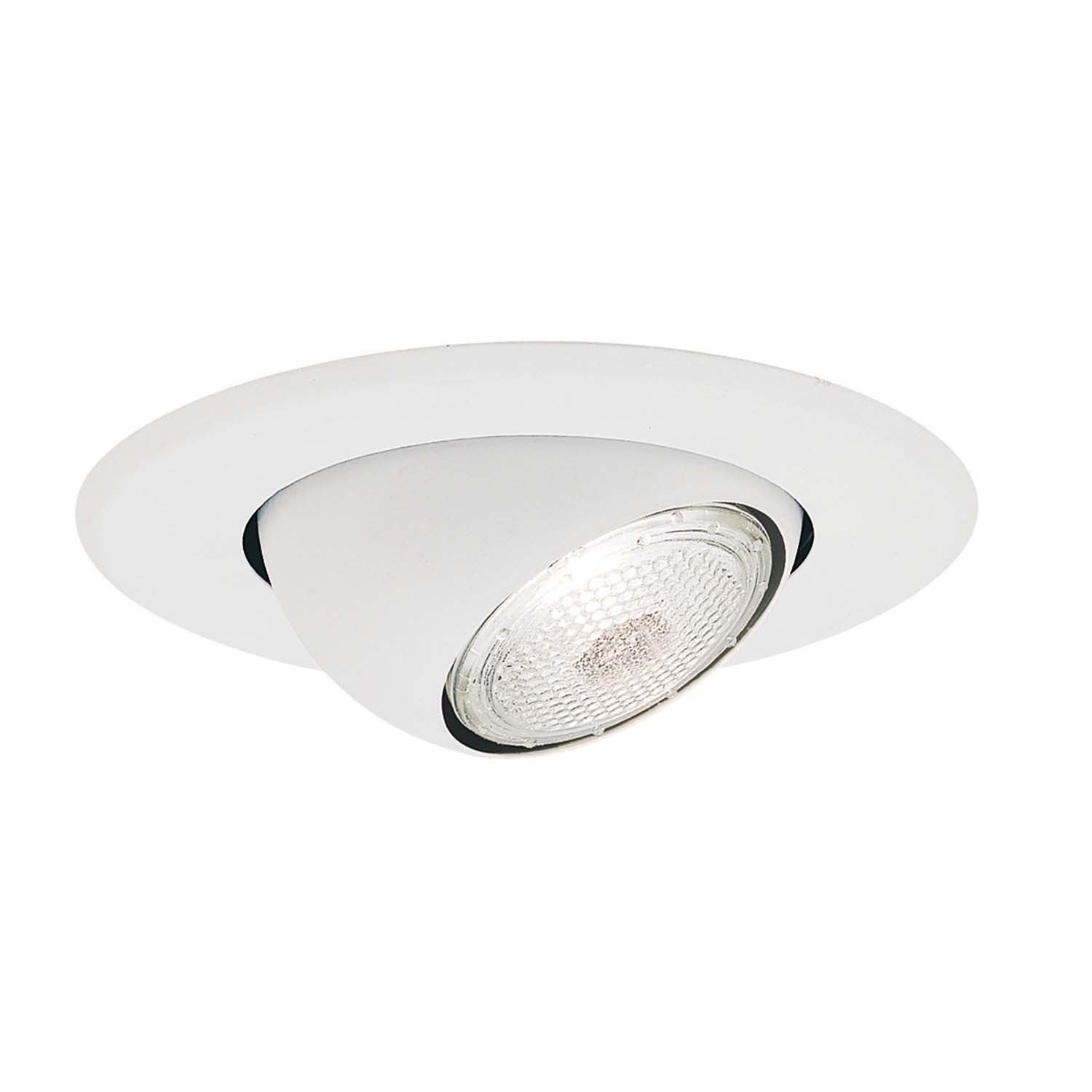 Nora Lighting - NS-18 - 4" Adjustable Eyeball W/ Metal Trim - Rec Inc 4" Trim - White