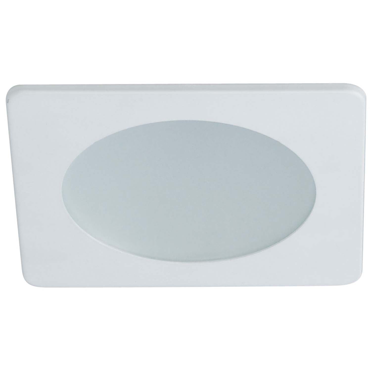 Nora Lighting - NS-4926W - 4" Frost Flat Lens,Sq Trim - Rec Inc 4" Square Trim - White