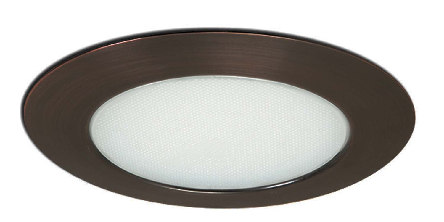 Nora Lighting - NT-22BZ - 6" Albalite Shower Lens W/ Metal Trim - Rec Inc 6" Trim - Bronze