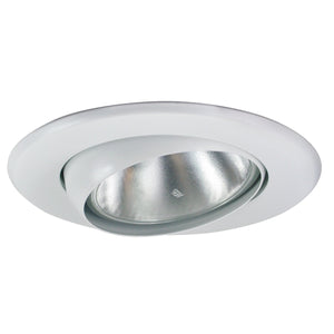 Nora Lighting - NT-5070W - 5" Br/Par30 Adj. Eyeball W/ Metal Trim - Rec Inc 5" Trim - White