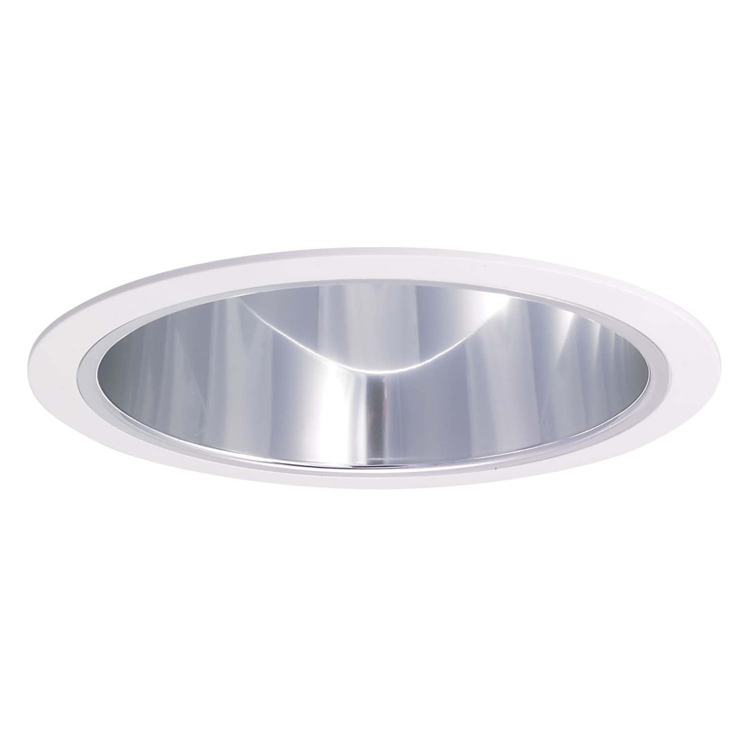 Nora Lighting - NTA-97 - 6" Specular Clear Cone Reflectorector W/ Plastic Ring - Rec Inc 6" Trim - Chrome