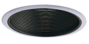 Nora Lighting - NTM-513B - 5" Air-Tight Baffle Cone W/ Flange - Rec Inc 5" Trim - Black