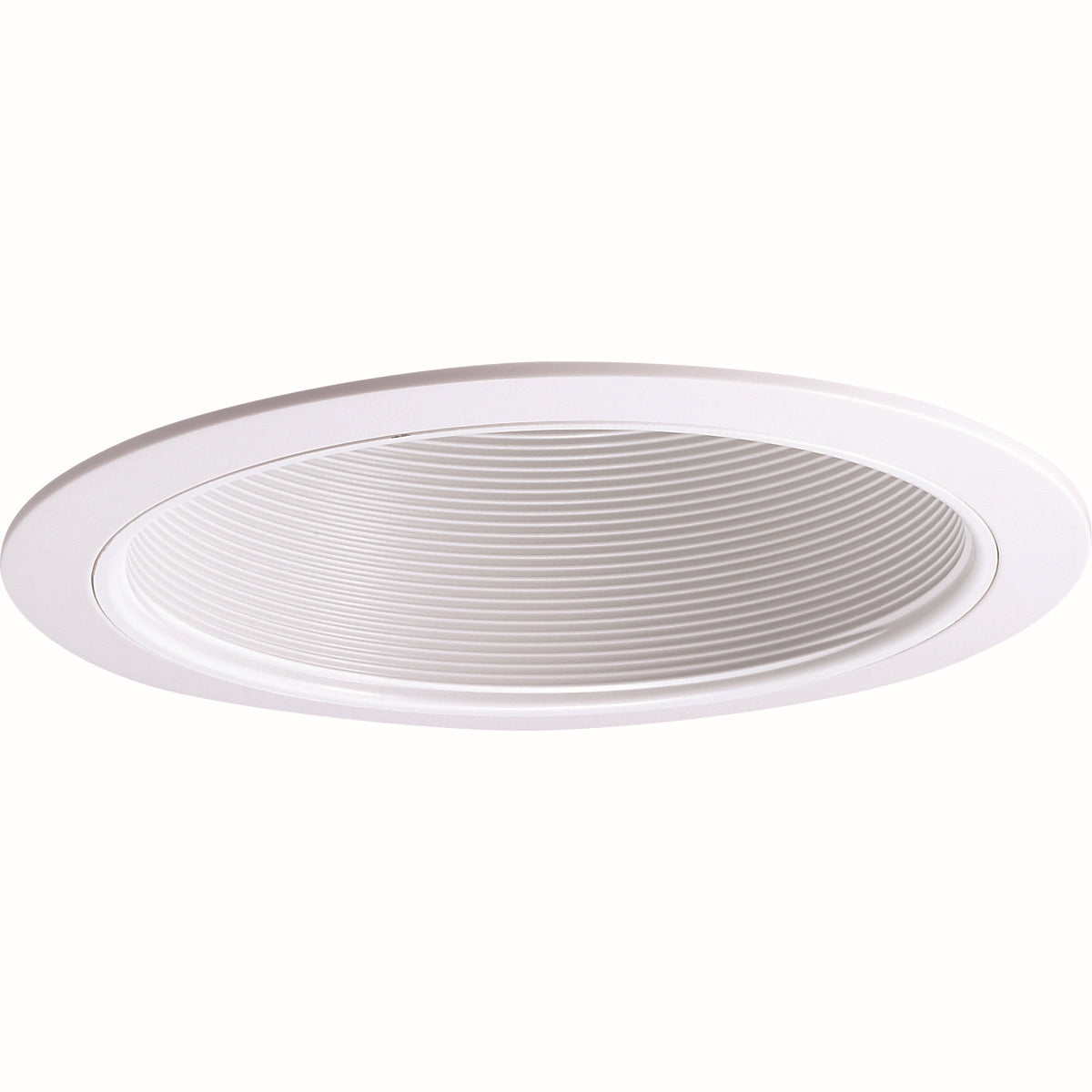 Nora Lighting - NTP-31 - 6" Br30/Par30 Phenolic Stepped Baffle W/ Plastic Ring - Rec Inc 6" Trim - White