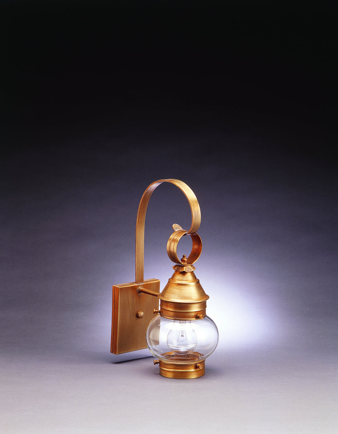 Northeast Lantern - 2011-AB-MED-CLR - One Light Wall Mount - Cageless Onion - Antique Brass