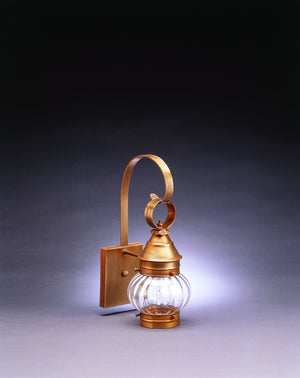 Northeast Lantern - 2011-AB-MED-OPT - One Light Wall Mount - Cageless Onion - Antique Brass