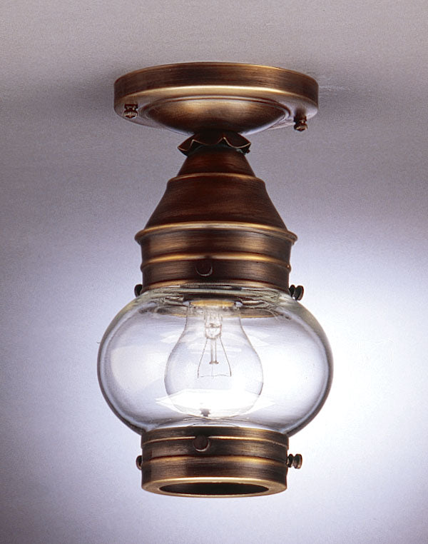 Northeast Lantern - 2014-DAB-MED-CLR - One Light Flush Mount - Cageless Onion - Dark Antique Brass