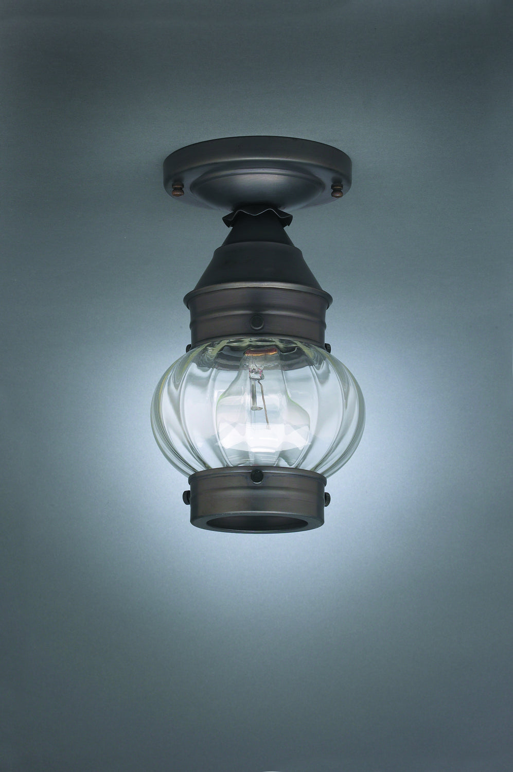 Northeast Lantern - 2014-DB-MED-OPT - One Light Flush Mount - Cageless Onion - Dark Brass