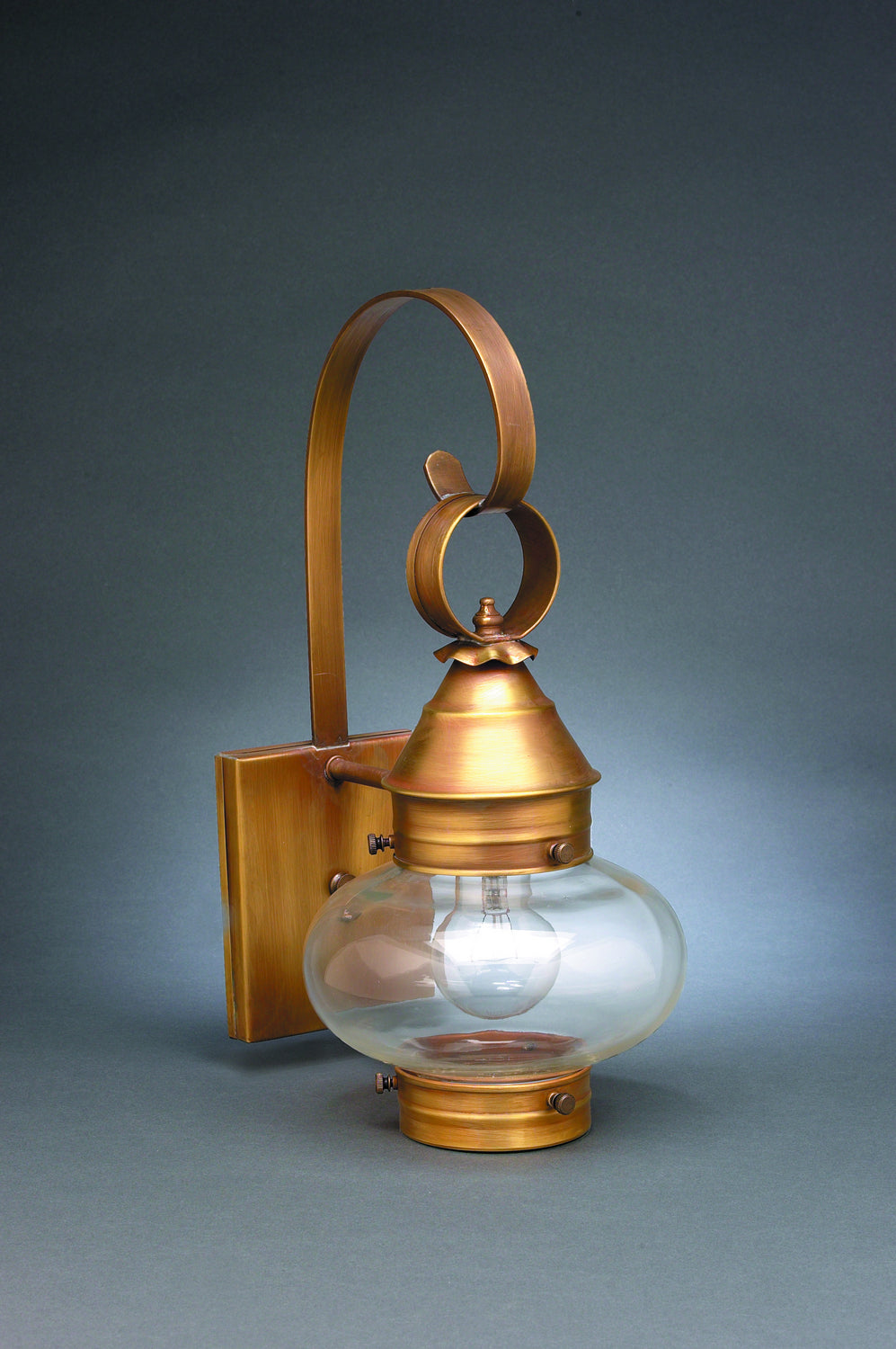 Northeast Lantern - 2021-AB-MED-CLR - One Light Wall Mount - Cageless Onion - Antique Brass