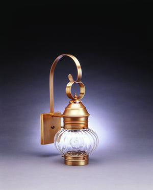 Northeast Lantern - 2031-AB-MED-OPT - One Light Wall Mount - Cageless Onion - Antique Brass