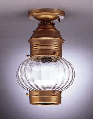 Northeast Lantern - 2034-DAB-MED-OPT - One Light Flush Mount - Cageless Onion - Dark Antique Brass