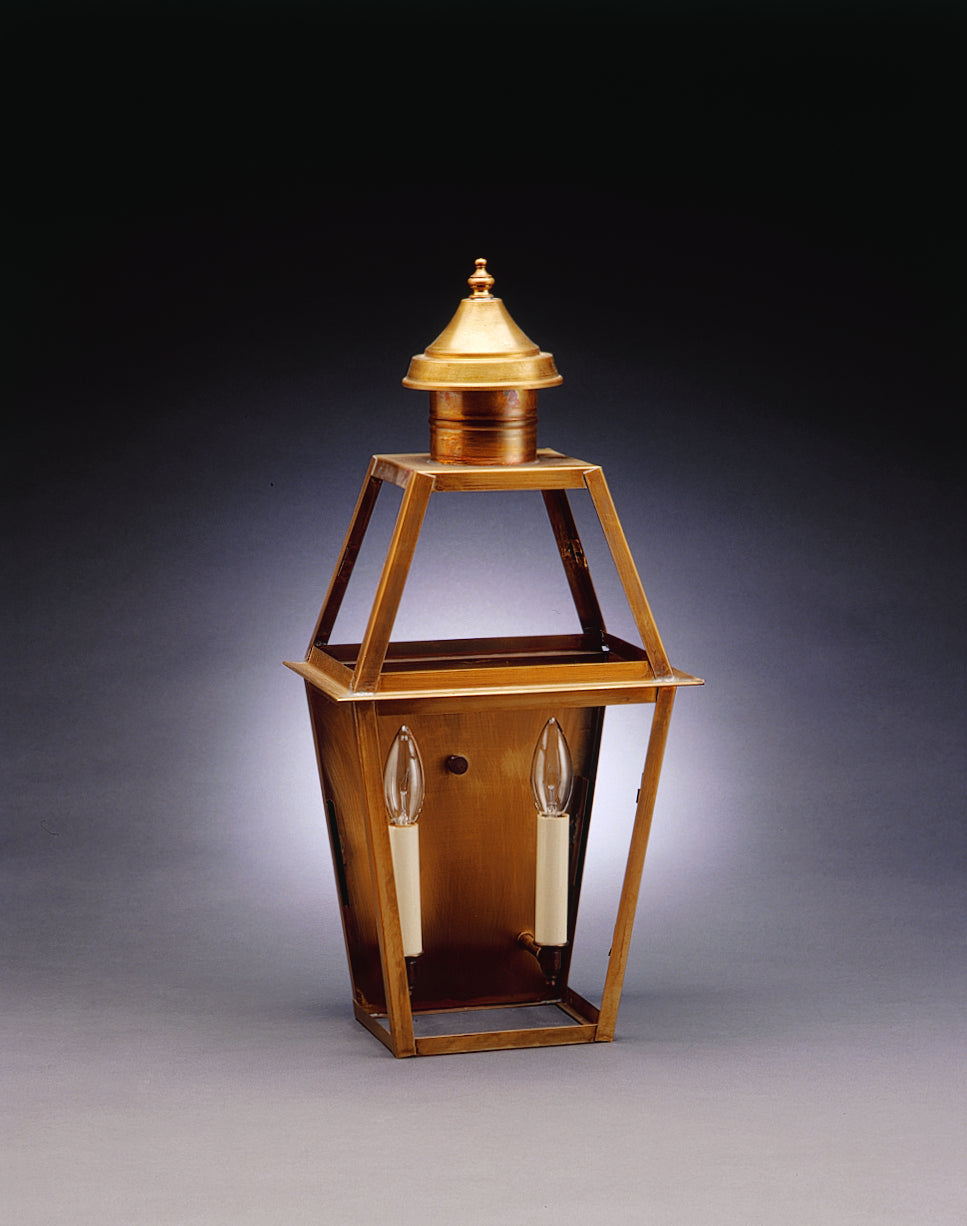 Northeast Lantern - 2241-AB-LT2-CLR - Two Light Wall Mount - Uxbridge - Antique Brass