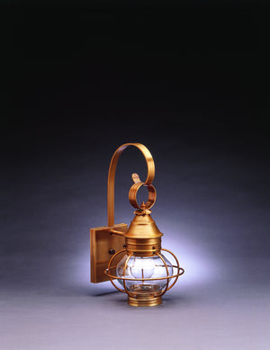 Northeast Lantern - 2511-AB-MED-CLR - One Light Wall Mount - Onion - Antique Brass