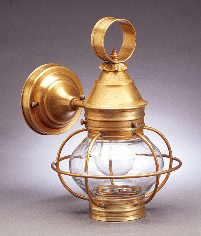 Northeast Lantern - 2515-AB-MED-CLR-NS - One Light Wall Mount - Onion - Antique Brass