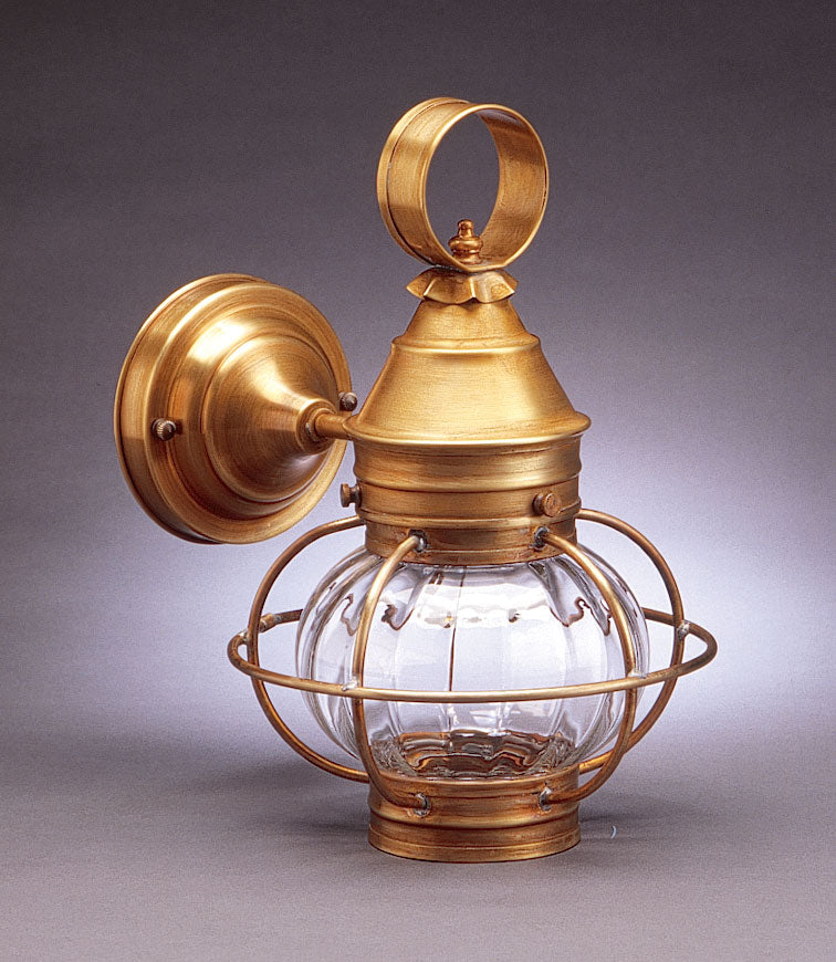 Northeast Lantern - 2515-AB-MED-OPT-NS - One Light Wall Mount - Onion - Antique Brass