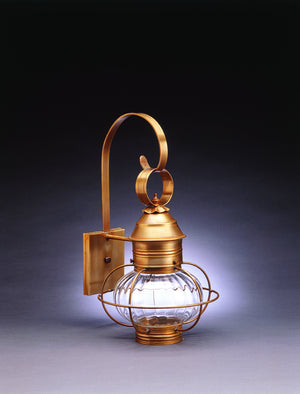 Northeast Lantern - 2531-AB-MED-OPT - One Light Wall Mount - Onion - Antique Brass