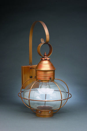 Northeast Lantern - 2541-AB-MED-CLR - One Light Wall Mount - Onion - Antique Brass