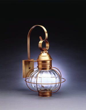 Northeast Lantern - 2541-AB-MED-OPT - One Light Wall Mount - Onion - Antique Brass