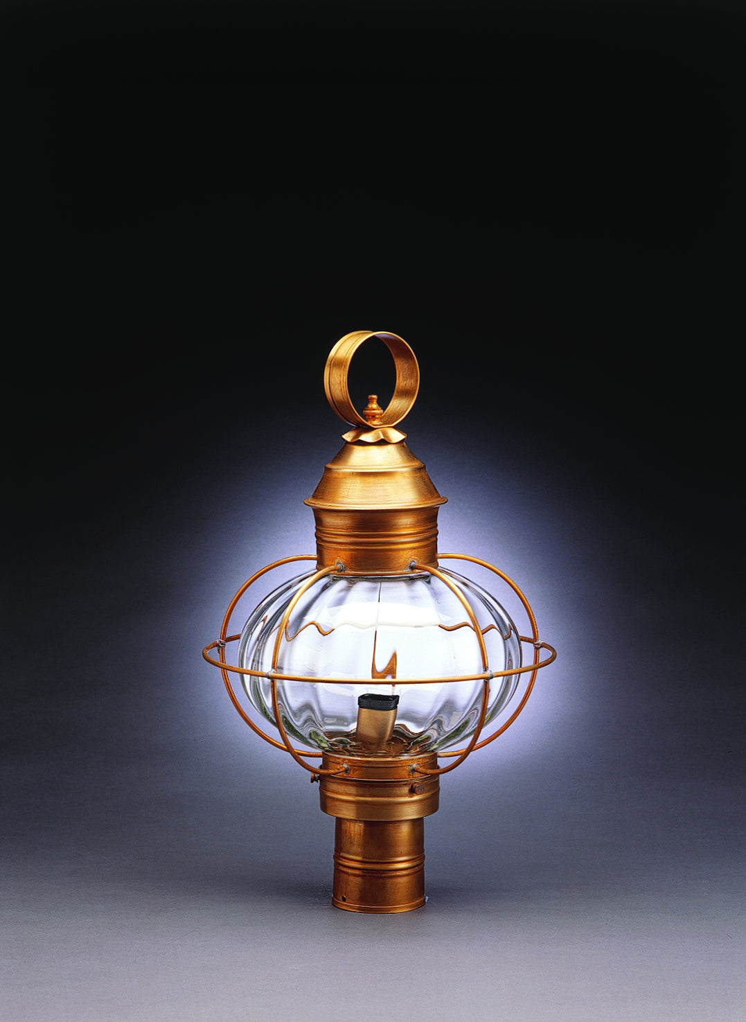 Northeast Lantern - 2543-AB-MED-OPT - One Light Post Mount - Onion - Antique Brass