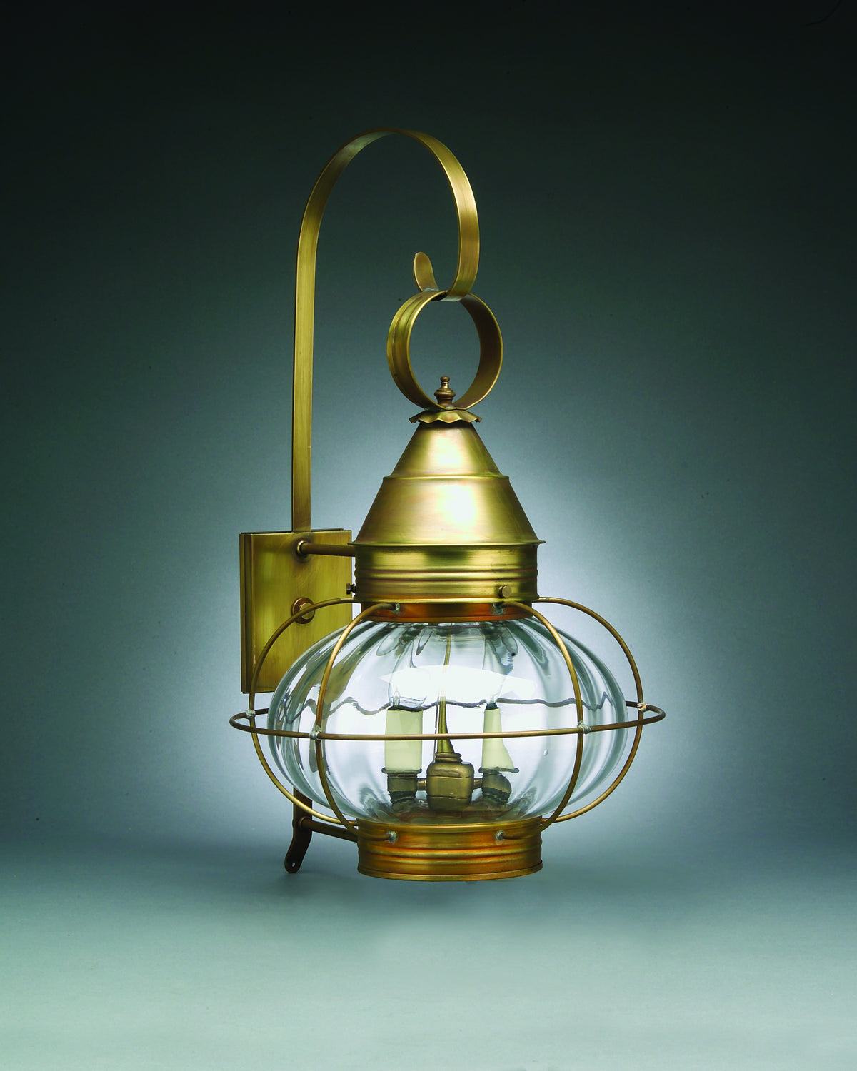 Northeast Lantern - 2571-AB-LT2-OPT - Two Light Wall Mount - Onion - Antique Brass