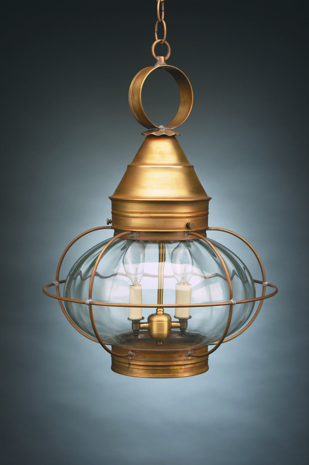 Northeast Lantern - 2572-AB-LT2-OPT - Two Light Hanging Lantern - Onion - Antique Brass