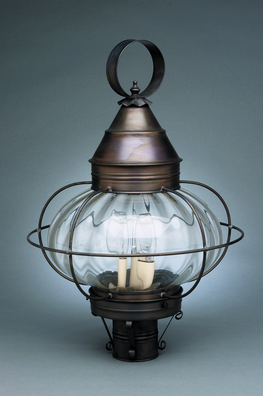 Northeast Lantern - 2573-DB-LT3-OPT - Three Light Post Mount - Onion - Dark Brass