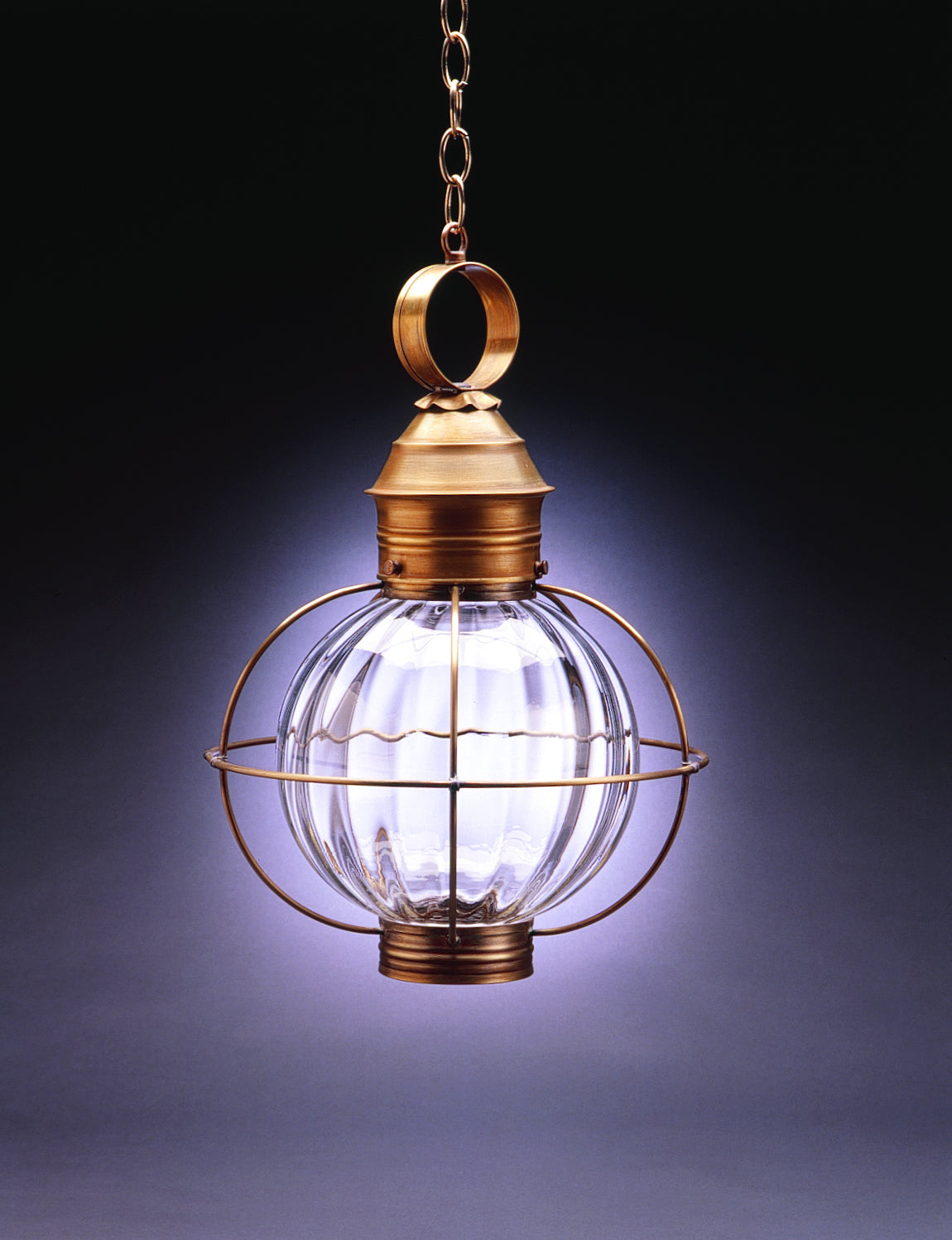 Northeast Lantern - 2842-AB-MED-OPT - One Light Hanging Lantern - Round Onion - Antique Brass